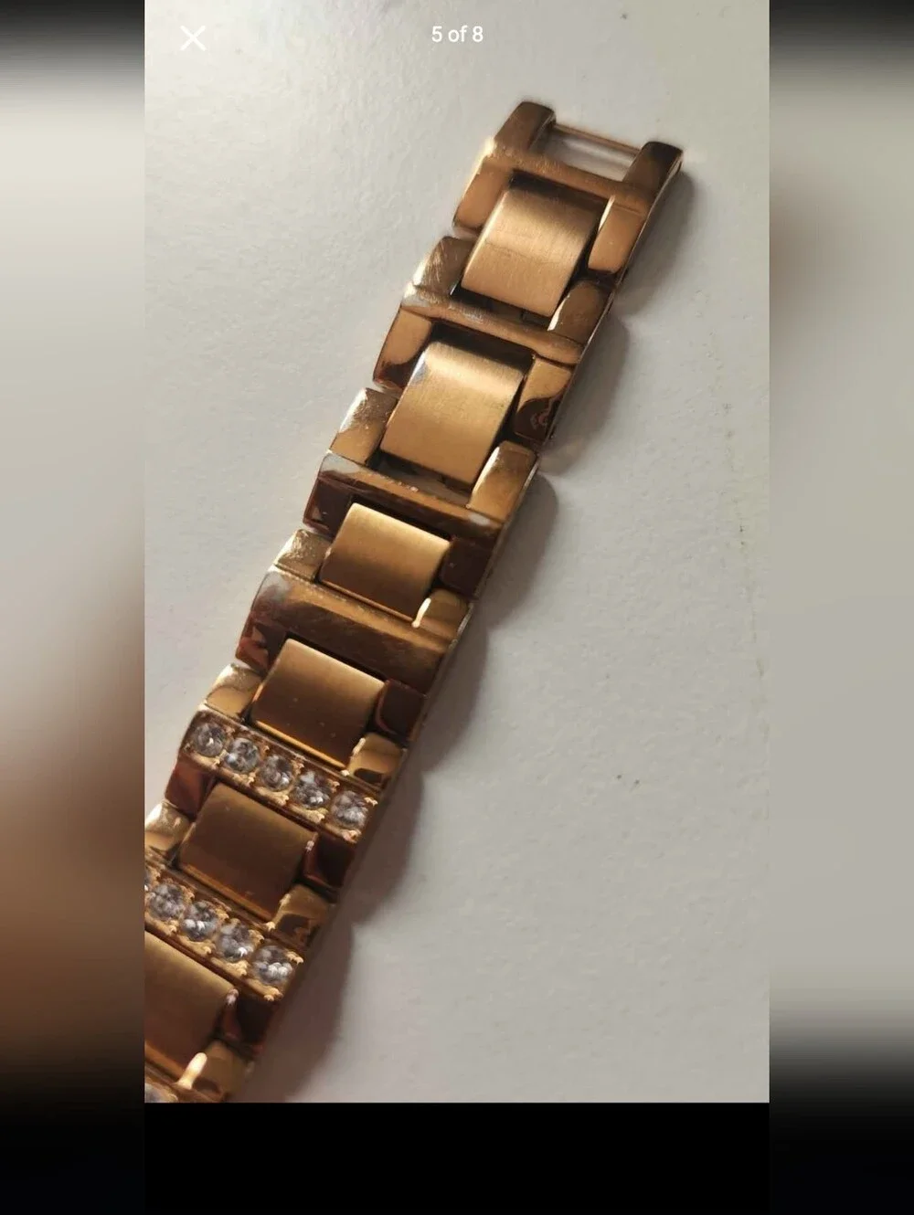 Fossil Rose Gold Crystal Accent Bracelet Watch - Picture 5 of 7